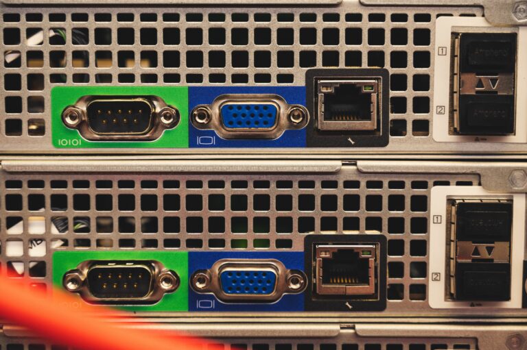 Rear port panel of a rack server